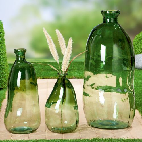 Glas Vase "Kreta" grün Höhe 	36 cm Durchmesser 21 cm