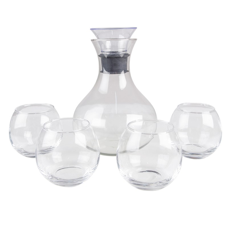 6GL4186 Karaffe mit Gläsern 1740 ml / 375 ml Glas Rund Wasserkanne