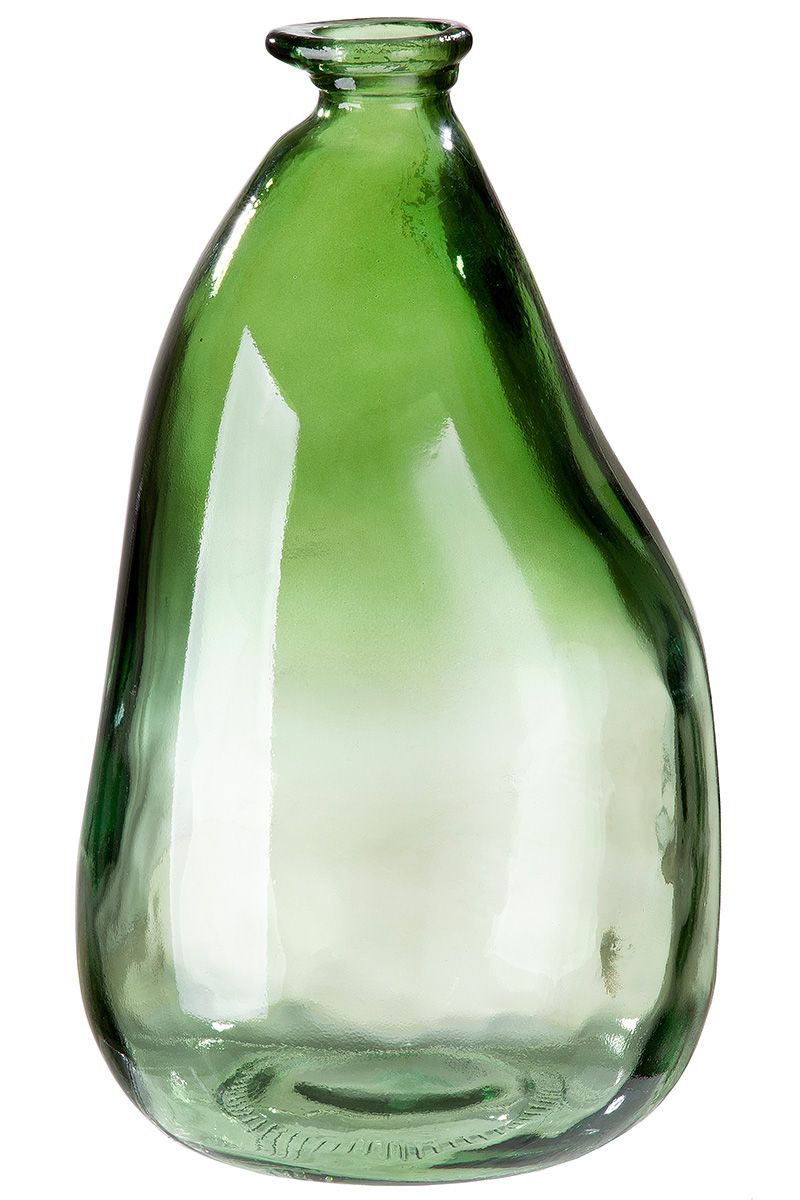 Glas Vase "Kreta" grün Höhe 	36 cm Durchmesser 21 cm