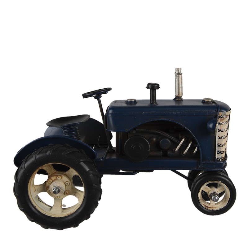 6Y4611 Dekoration Modell Traktor 25x15x18 cm Blau Metall Deko Accessoires